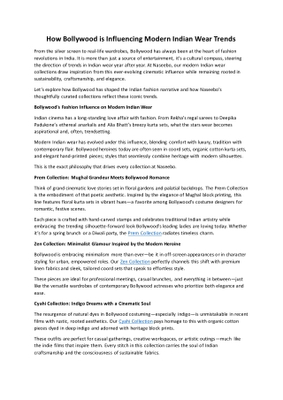 How Bollywood is Influencing Modern Indian Wear Trends