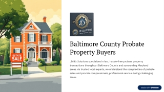Baltimore County Probate Property Buyers