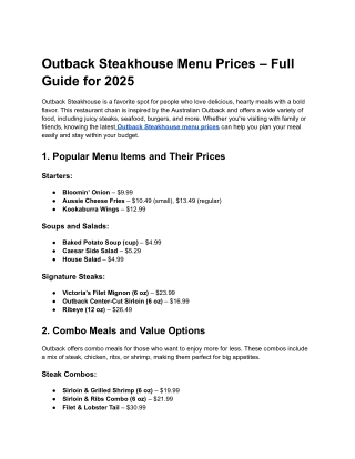 Untitled document (1)Outback Steakhouse Steaks