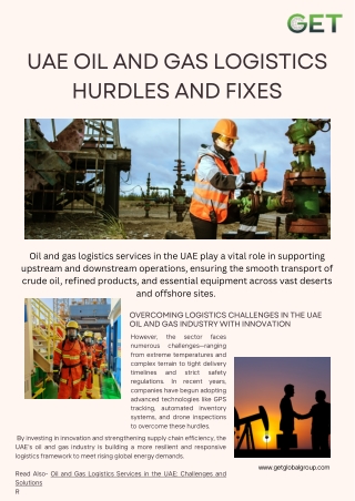 UAE Oil and Gas Logistics: Key Challenges and Smart Solutions