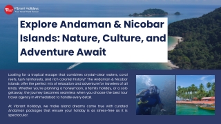 Explore Andaman & Nicobar Islands Nature, Culture, and Adventure Await