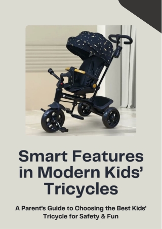Smart Features in Modern Kids’ Tricycles