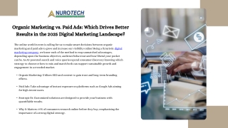 Organic Marketing vs. Paid Ads Which Drives Better Results in the 2025 Digital Marketing Landscape