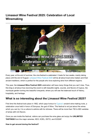 Limassol Wine Festival 2025 Celebration of Local Winemaking