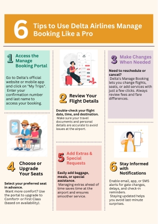 Delta airlines Manage booking tips