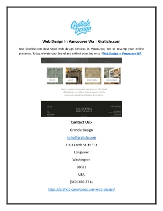 Web Design In Vancouver Wa | Graticle.com