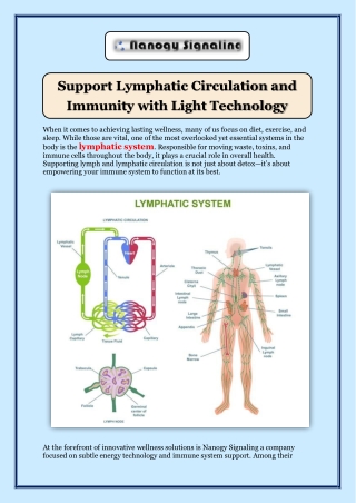 Support Lymphatic Circulation and Immunity with Light Technology