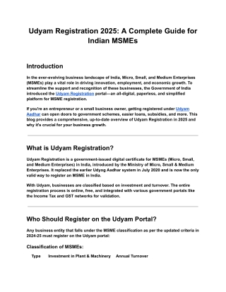 Udyam Registration 2025_ A Complete Guide for Indian MSMEs