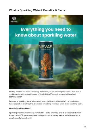 Everything You Need to Know About Sparkling Water