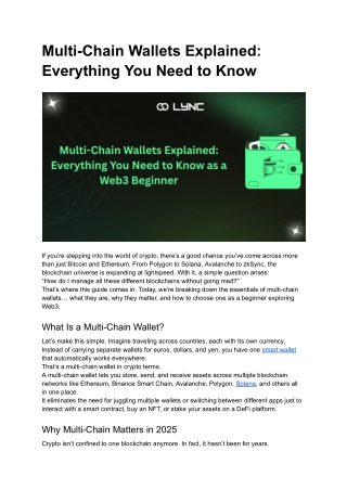 Understanding Multi-Chain Wallets: A Complete Beginner’s Guide
