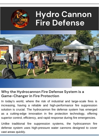 Why the Hydrocannon Fire Defense System is a Game-Changer in Fire Protection