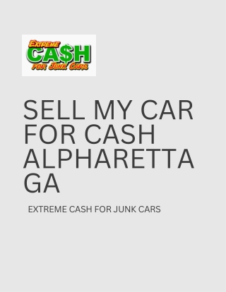 Sell a Car for Cash in Alpharetta GA Instantly
