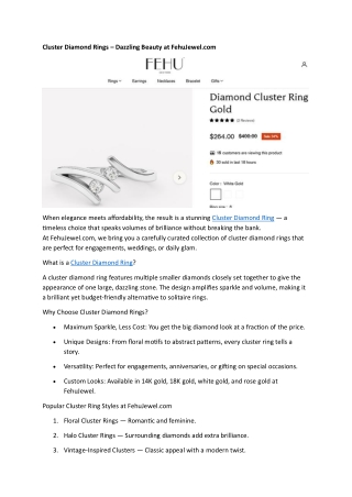 Cluster Diamond Rings – Dazzling Beauty at FehuJewel.com (2)