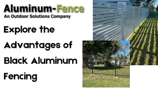 Explore the Advantages of Black Aluminum Fencing