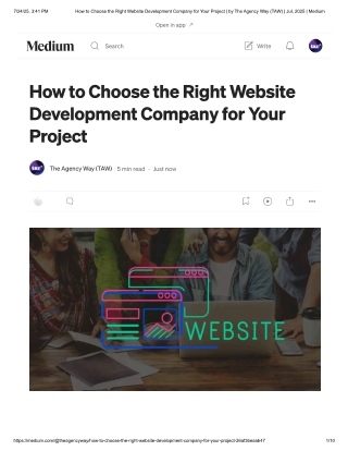 How to Choose the Right Website Development Company for Your Project
