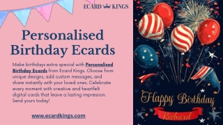 Personalised Birthday Ecards – Celebrate with a Personal Touch