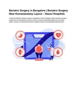 Bariatric Surgery in Bangalore _ Bariatric Surgery Near Kumaraswamy Layout – Vasavi Hospitals