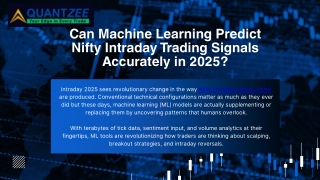 Can Machine Learning Predict Nifty Intraday Trading Signals Accurately in 2025