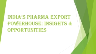 India’s Pharma Export Powerhouse
