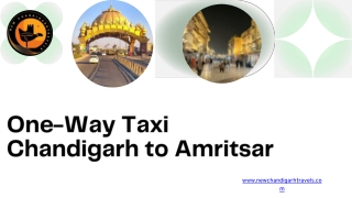 One-Way Taxi Chandigarh to Amritsar  -newchandigarhtravels