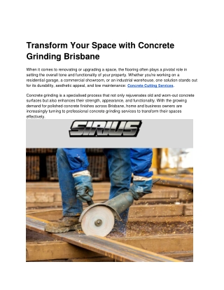Brisbane’s Trusted Concrete Cutting Experts | Grinding & Bollards Services