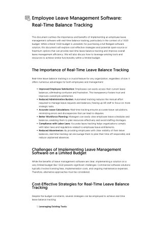Employee Leave Management Software_ Real-Time Balance Tracking