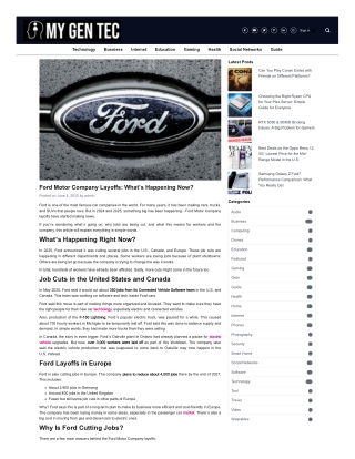 Ford Motor Company Layoffs What’s Happening Now