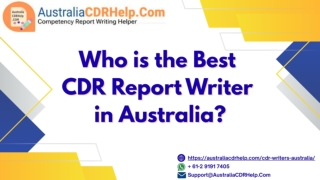Who is the Best CDR Report Writer in Australia?