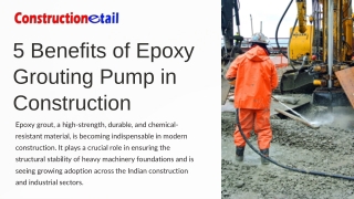 Epoxy Grouting Pump for Precise and Durable Applications