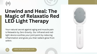 Unwind and Heal The Magic of Relaxatio Red LED Light Therapy