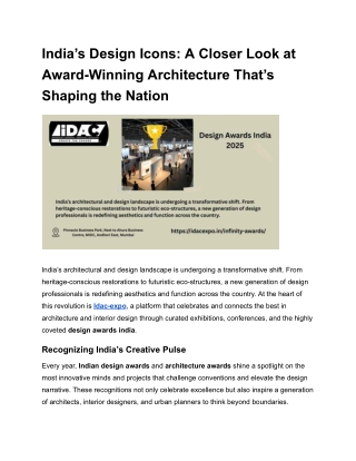 India’s Design Icons_ A Closer Look at Award-Winning Architecture That’s Shaping the Nation