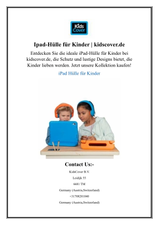 Ipad-Hülle für Kinder | kidscover.de