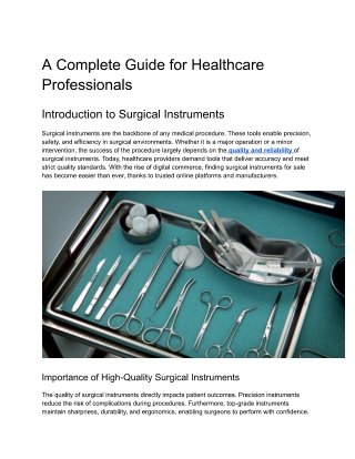 Surgical Instruments