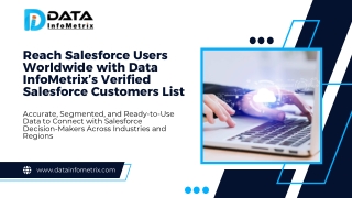 Reach Verified Salesforce Customers with Targeted Outreach