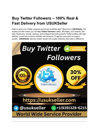 11 Best Sites To Buy Twitter Followers – 100% Real & Fast Delivery