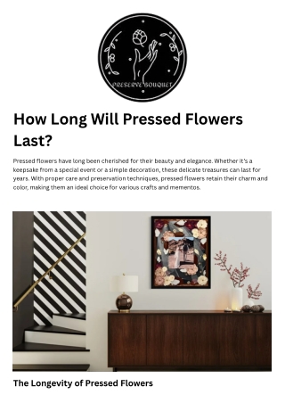 How Long Will Pressed Flowers Last