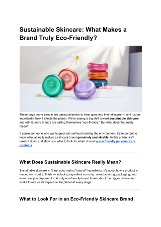 Sustainable Skincare_ What Makes a Brand Truly Eco-Friendly
