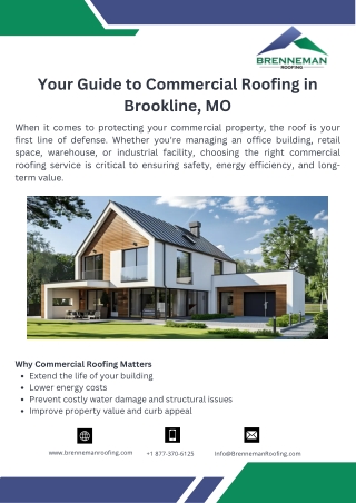Your Guide to Commercial Roofing in Brookline, MO