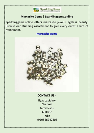 Marcasite Gems Sparklinggems.online