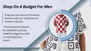 Shop On A Budget For Men
