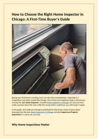 How to Choose the Right Home Inspector in Chicago_ A First-Time Buyer's Guide