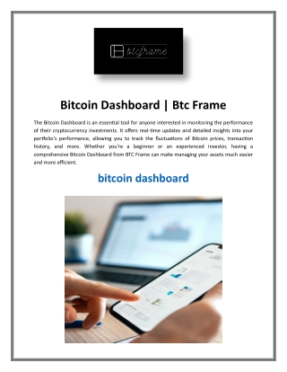 Bitcoin Dashboard