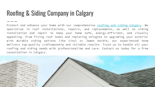 Roofing & Siding Company in Calgary - Alfa Roofing