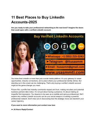 11 Best Places to Buy LinkedIn Accounts-2025