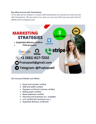 Buy Verified Wise Accounts