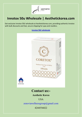 Innotox 50u Wholesale  Aesthetickorea.com