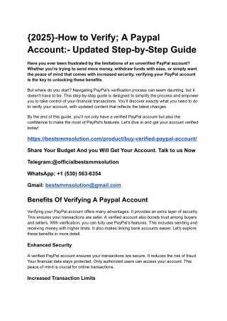 How to Verify a Paypal Account_ Updated Step-by-Step Guide