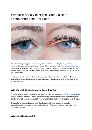 Effortless Beauty at Home_ Your Guide to LashXtend’s Lash Solutions