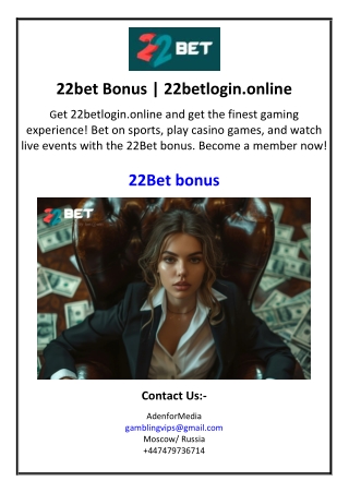22bet Bonus | 22betlogin.online