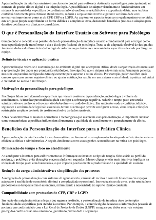Personalização interface usuário: transforme a experiência no atendimento psicol